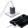 USAMS Laidinis įkroviklis CC254 30W GaN USB-C/USB-A Fast Charging HC Series violetinės spalvos CC254TC03