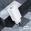 USAMS Tinklo įkroviklis T41 USB-C+USB GaN 47W PD+QC (only head) Fast Charging baltos spalvos CC137TC02 (US-CC137)