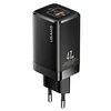 USAMS Tinklo įkroviklis T41 USB-C+USB GaN 47W PD+QC (only head) Fast Charging juodos spalvos CC137TC01 (US-CC137)