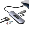 USAMS šakotuvas HUB 10in1 3xUSB 3.0/TF/SD/ USB-C/HDMI/RJ45/VGA PD100W pilkos spalvos SJ644HUB01 (US-SJ644)