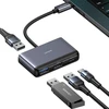 USAMS šakotuvas HUB 4in1 2xUSB 2.0/USB 3.0/ USB-C pilkos spalvos SJ627HUB01 (US-SJ627)