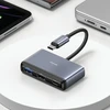 USAMS šakotuvas HUB 4in1 2xUSB 2.0/USB 3.0/ USB-C pilkos spalvos SJ627HUB01 (US-SJ627)