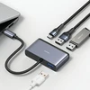 USAMS šakotuvas HUB 4in1 2xUSB 2.0/USB 3.0/ USB-C pilkos spalvos SJ627HUB01 (US-SJ627)