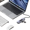USAMS šakotuvas HUB 6in1 2xUSB 3.0/TF/SD/ USB-C/HDMI PD100W pilkos spalvos SJ642HUB01 (US-SJ642)
