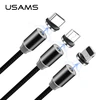 USAMS Adapteris magnetyczny lightning bulk sidabro spalvos SJ157USBTA (US-SJ157)