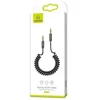 USAMS Adapteris Spring audio jack 3,5mm -3,5mm 1,2m juoda juodas SJ256YP01 (US-SJ256)