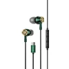 USAMS Ausinės stereo EP-43 metal USB-C žalios spalvos HSEP4302