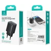 USAMS CC229 kelioninis įkroviklis | 30 W | GaN | USB-C, USB-A | baltas