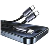 USAMS Kabelis 2in1 2xUSB-C 72W 1,2m aliuminio lydinio duomenų kabelis Sufeng Series SJ740USB101 (US-SJ740)