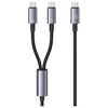 USAMS Kabelis 2in1 2xUSB-C 72W 1,2m aliuminio lydinio duomenų kabelis Sufeng Series SJ740USB101 (US-SJ740)