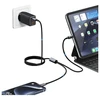 USAMS Kabelis 2in1 2xUSB-C 72W 1,2m aliuminio lydinio duomenų kabelis Sufeng Series SJ740USB101 (US-SJ740)