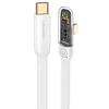 USAMS Kabelis kampinis USB-C Lightning PD 20W Fast Charging Iceflake Series 1,2m baltos spalvos SJ583USB02 (US-SJ583)