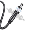 USAMS Kabelis magnetinis U59 lightning 2.1A Fast Charge 1m pintas juodos spalvos SJ472USB01 (US-SJ472)