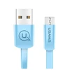 USAMS plokščias kabelis U2 microUSB 1,2mmėlynos spalvos SJ201MIC04 (US-SJ201)