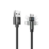 USAMS pintas kabelis U60 2A microUSB juodos spalvos 1m SJ478USB01 (US-SJ478)