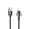 USAMS Kabelis pintas U60 2A Lightning juodos spalvos 1m SJ476USB01 (US-SJ476)