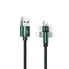 USAMS Kabelis pintas sukamasis U60 2A Lightning žalios spalvos 1m SJ476USB02 (US-SJ476)