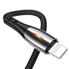 USAMS Kabelis pintas U-Tone lightning1.2m Power-off 2A Fast Charging juodos spalvos SJ344USB01 (US-SJ344)