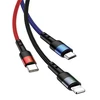 USAMS pintas kabelis U26 3in1 0,35m 2A greitas įkrovimas (lightning/microUSB/USB-C) SJ410USB01 (US-SJ410)