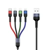 USAMS pintas kabelis U26 4in1 0,35m 2A greitas įkrovimas (2xlightning/microUSB/USB-C) SJ411USB01 (US-SJ411)