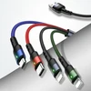 USAMS pintas kabelis U26 4in1 0,35m 2A greitas įkrovimas (2xlightning/microUSB/USB-C) SJ411USB01 (US-SJ411)