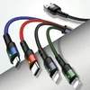 USAMS pintas kabelis U26 4in1 1,2m 2A greitas įkrovimas (2xlightning/microUSB/USB-C) SJ317USB01 (US-SJ317)