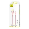 USAMS Kabelis pintas U33 lightning 1,2m2A Fast Charging rožinės spalvos SJ360USB03 (US-SJ360)