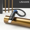 USAMS Kabelis pintas U41 lightning 1m2A juodos spalvos SJ391USB01 (US-SJ391) Fast Charge