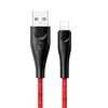 USAMS Kabelis pintas U41 lightning 1m 2A raudonos spalvos SJ391USB02 (US-SJ391) Fast Charge