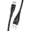USAMS pintas kabelis U41 USB-C 1m2A juodos spalvos SJ392USB01 (US-SJ392) Fast Charge