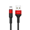 USAMS Kabelis pintas U5 2A lightningraudonos spalvos 1,2m SJ220IP02 (US-SJ220)