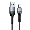 USAMS Kabelis pintas U55 2A lightningjuodos spalvos 1m SJ448USB01 (US-SJ448)