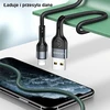 USAMS Kabelis pintas U55 2A lightningjuodos spalvos 1m SJ448USB01 (US-SJ448)