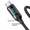 USAMS pintas kabelis U78 USB-C 1.2m LED 6A Fast Charging Juodos spalvos SJ544USB01 (US-SJ544)