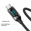 USAMS Cable Braided U78 USB-C į USB-CLED 1,2m 100W Fast Charging juoda/juodas SJ546USB01 (US-SJ546 )