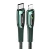 USAMS Kabelis pintas USB-C na Lightning Smart Power-off 20W PD Kabelis1.2m žalios spalvos SJ518USB02 (US-SJ518)