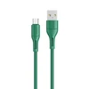 USAMS kabelis U68 microUSB 2A Fast Charge1m žalios spalvos SJ502USB04 (US-SJ502)