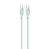 USAMS kabelis USB-C į USB-C 100W 1,2mPort Ekranas Fast Charging Lithe Series žalios spalvos SJ567USB04 (US-SJ567)