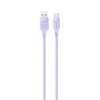 USAMS kabelis USB-C 6A 1,2mPort Ekranas Fast Charging Lithe Series violetinės spalvos SJ568USB03 (US-SJ568)