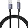 USAMS Kabelis USB į USB-C 3A 1.2m greito įkrovimo plienas/tamsus SJ663USB01 (US-SJ663)