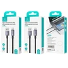 USAMS Kabelis USB į USB-C 3A 1.2m greito įkrovimo plienas/tamsus SJ663USB01 (US-SJ663)