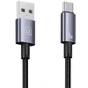 USAMS Kabelis USB į USB-C 3A 1.2m greito įkrovimo plienas/tamsus SJ663USB01 (US-SJ663)