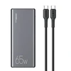 USAMS Powerbank PB59 30000mAh 65W2xQC3.0+PD Fast Charge juodos spalvos CMXLOGTC01 (US-CD165) + kabelis USB-C-USB-C