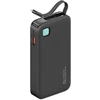 USAMS Powerbank su kabeliu Retractable Lightning 10000 mAh PD 20W Fast Charge XY Series juodos spalvos 10KCD22501 (US-CD225)