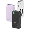 USAMS Powerbank su kabeliu Retractable Lightning 10000 mAh PD 20W Fast Charge XY Series violetinės spalvos 10KCD22503 (US-CD225)