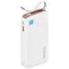 USAMS Powerbank su kabeliu USB-C Ištraukiamas 10000 mAh PD 20W greitas įkrovimas XY serija baltos spalvos 10KCD22402 (US-CD224)