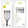 USAMS pintas U26 4-in-1 kabelis 3m 2A greito įkrovimo (2xLightning/microUSB/USB-C) SJ413USB01 (US-SJ413)