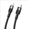 USAMS USB-C į Lightning kabelis 30W 1.2m juodos spalvos SJ729USBSG01 (US-SJ729) (tube)