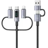 USAMS Kabelis 6w1 Fast charging 60W 2m Data Kabelis Digital Ekranas Alluminuim Alloy Seria Sufeng (SJ736)