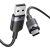 USB 2.0 A–USB-C 3A laidas Vention CTNBF 1 M (juodas)
